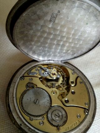 Zenith Grand Prix Paris 1900 Sterling Silver 800 Swiss Pocket Watch for repair p 6