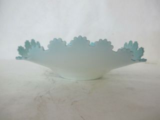 Brilliant Baby Blue And White Victorian Cased Glass Bowl