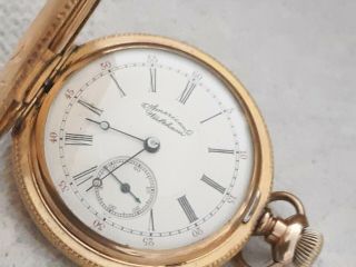 American Waltham Gold Filled White Dial Roman Numbers