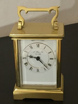 A Wonderful Vintage “a Bolt & Co” Solid Brass Carriage Clock By Weiss Clocks Ltd
