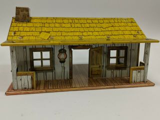 Vtg Marx Toys Litho Tin Ranch House Playset Toy