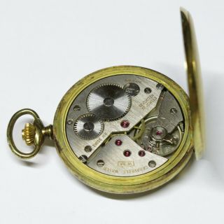 Vintage Running Bulova Caravelle 17 Jewels Pocket Watch w/ Fob 8