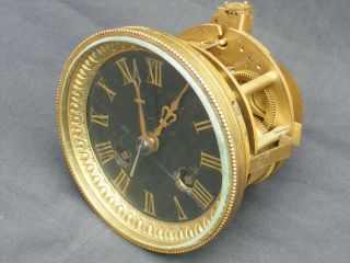 Antique French,  2 Train,  Striking Clock Movement And Dial.