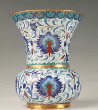Old Chinese Cloisonne Enamel Hand - Made Mascot Handmade Vase Royal Decoration