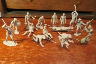 Full Matched Set Of 16 Vintage Marx Special Centennial Confederate Figures