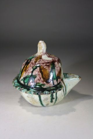 Antique Chinese Sancai Glazed Oil Lamp Ming Dynasty No:2 3