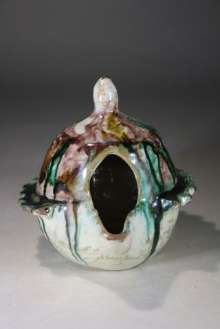Antique Chinese Sancai Glazed Oil Lamp Ming Dynasty No:2 4