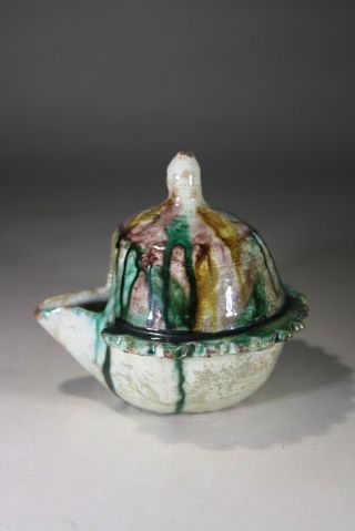 Antique Chinese Sancai Glazed Oil Lamp Ming Dynasty No:2 5