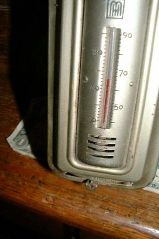 Vintage Minneapolis Honeywell Chronotherm Thermometer Thermostat & Clock 3