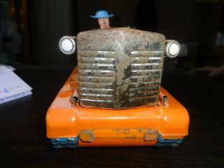 VINTAGE 1960 ' S JAPAN BATTERY OPER TIN TOY DOZER TRACTOR T - 27 non 2
