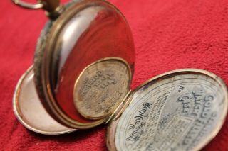 1890 ' s York Standard 18s Gold Filled Pocket Watch SN 338211 PARTS / REPAIR 7