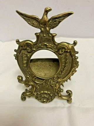 Antique Brass Eagle Pocket Watch Holder Unique