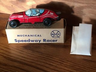 Vintage 1940’s Marx Speedway Racer Tin Windup - Mib - Box