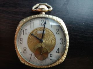 Antique Elgin 14k Gold Filled Pocket Watch - Octagon Shaped