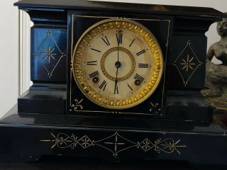 Ansonia Cast Iron Mantel Clock (1800 