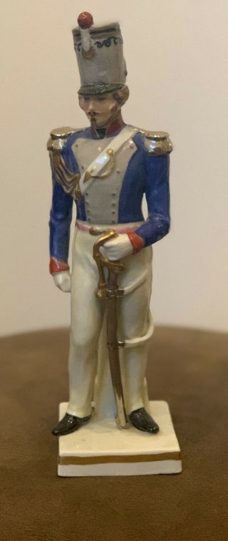 Antique Military Soldier Porcelain Figurine