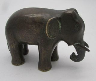 Antique 18th / 19th Century Indian Gilt Bronze Elephant - Heavy Piece