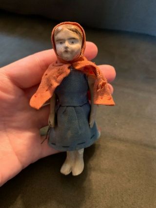Vintage Little Red Riding Hood Bisque Doll