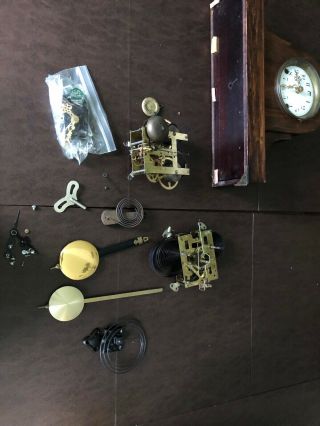 Vintage Sessions Mantle Clock With Many Extra Parts And Pendulums