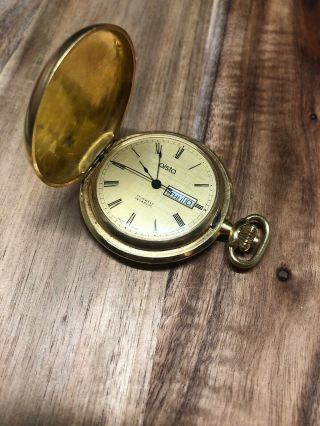Vintage Alsta Gold Tone Pocket Watch 17 Jewels Swiss Made