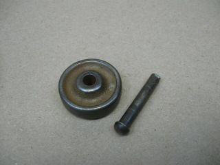 Antique Vtg (one) Singer Treadle Sewing Machine Base Wheel & Pin 1 - 1/4 " X 3/8 "