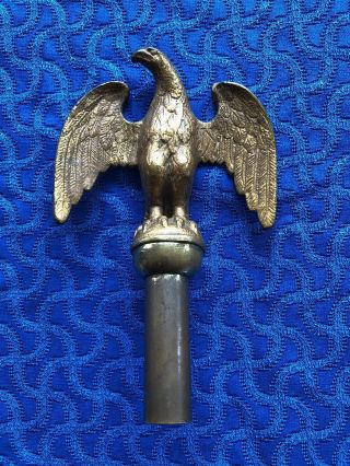 Vintage Patriotic " American Eagle " Solid Brass Flag Pole Topper Finial