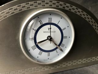 Rare Wedgwood Interiors 1999 Pewter Desk Mantel Clock Made in England - 2