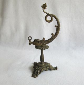 Antique 19th Century Cast Bronze Or Brass Figural Dolphin Cigar Cutter ?