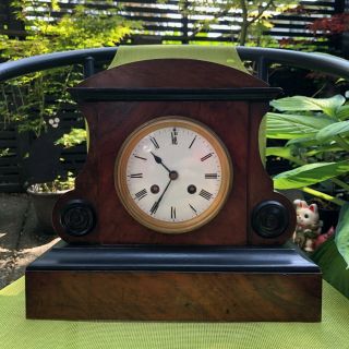 Antique Rare 1800s French Mantel Clock Cj&co Japy Freres Striking Bell Pendulum
