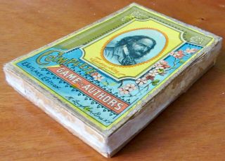 Antique 1887 McLOUGHLIN BROTHERS GAME OF AUTHORS - EASTLAKE EDITION - TENNYSON 6