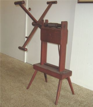 Antique CRANK YARN WINDER Wood SPINNING WHEEL ACCESSORY Wool 2