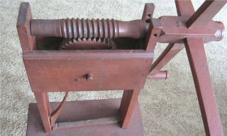 Antique CRANK YARN WINDER Wood SPINNING WHEEL ACCESSORY Wool 3