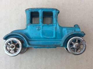 Antique Cast Iron Ford Model T Coupe Car 4” Arcade A.  C.  Williams Kilgore Hubley 3
