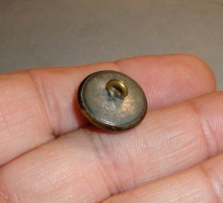Antique Brass Button with Glass Scallop or Clam Shell 3