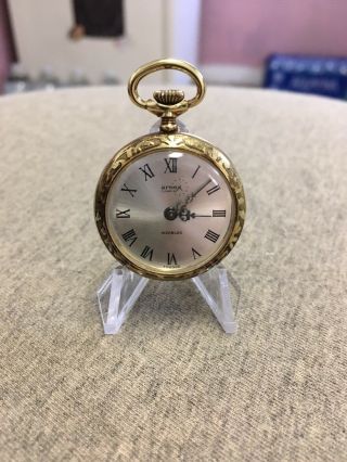 Antique Pocket Watch Arnex Pendent France Gold Filled 6s 17j Rare