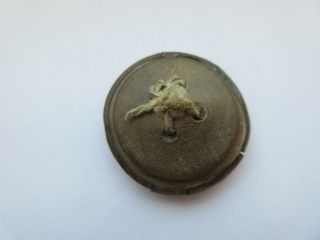 Wonderful RARE Antique 1700 ' s WOOD Back Gold Gilt Metal BUTTON 1 - 1/8 