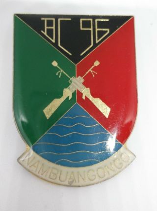 Pin Badge Guerra Nambuangongo Angola,  Batalhão De Caçadores 96 Infantaria.