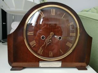 Smiths Enfield Vintage Chiming Mantel Clock (1953) With Key