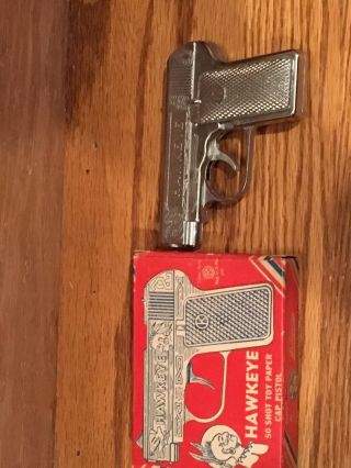 Vintage 1950’s Kilgore Hawkeye Cap Gun And Unfired Mib - Boxed