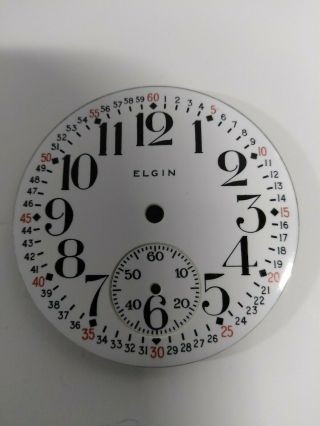 Flawless Elgin 16s Montgomeny Railroad Pocket Watch Enamel Dial