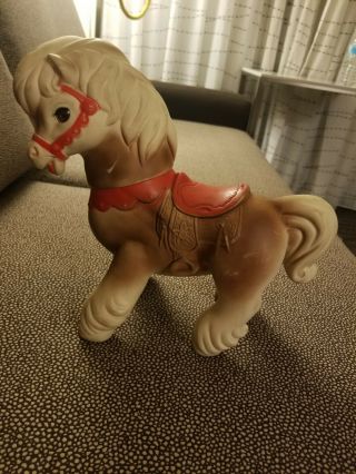 Rare Vintage Edward Mobley Pony Horse Arrow Rubber 1961 Squeak Toy.  Eyes Blink