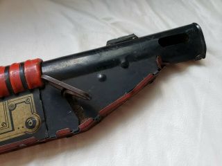 Vintage Marx G - Man GMan Gun Wind Up Toy Tommy Machine Gun parts only winds up 5