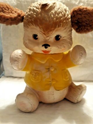 Vintage Edward Mobley Co.  1962 Teddy Bear Squeeze Toy Arrow Rubber & Plastic Co.