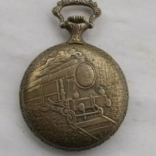 RARE Vintage EST Wind Up Pocket Watch 17 Jewels 1.  75 