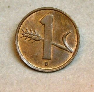 Antique Vintage Coin BUTTON 1 Cent Copper Wheat Penny A15 2