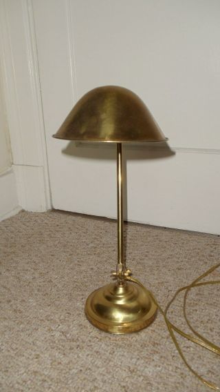 Antique 1910 ' s - 1920 ' s Faries Mfg.  Brass Articulating Industrial Desk Lamp Light 5