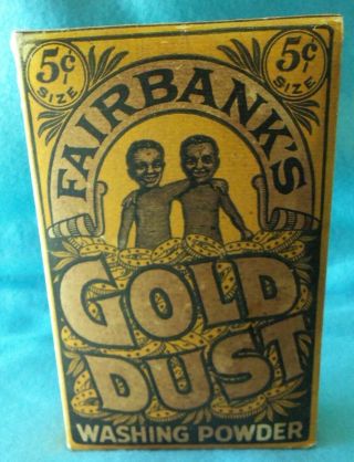 Gold Dust Twins Soap Full Box Circa 1900.  Black Americana