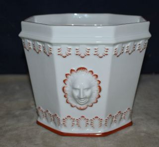 Vista Alegre Mottahedeh Portugal Porcelain Masks - Flower Cache Pot Planter