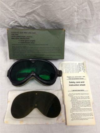 American Optical Corp Goggles - Sun,  Wind,  Dust W/ Laser & Ballistic Protection
