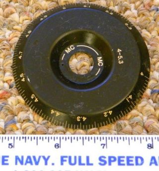 Vintage Arc - 5 Transmitter Part Dial Plate For 4 - 5.  3 Mhz / Mc